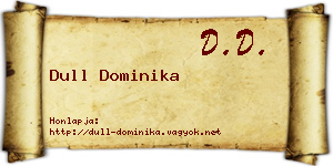 Dull Dominika névjegykártya